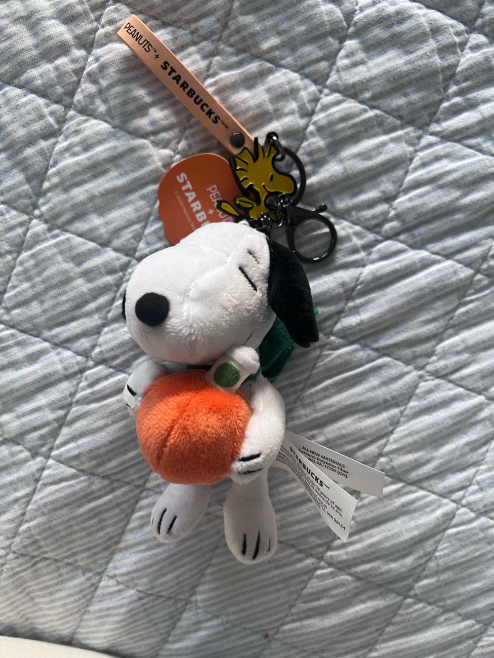 Starbucks Peanuts Snoopy Plush Keychain